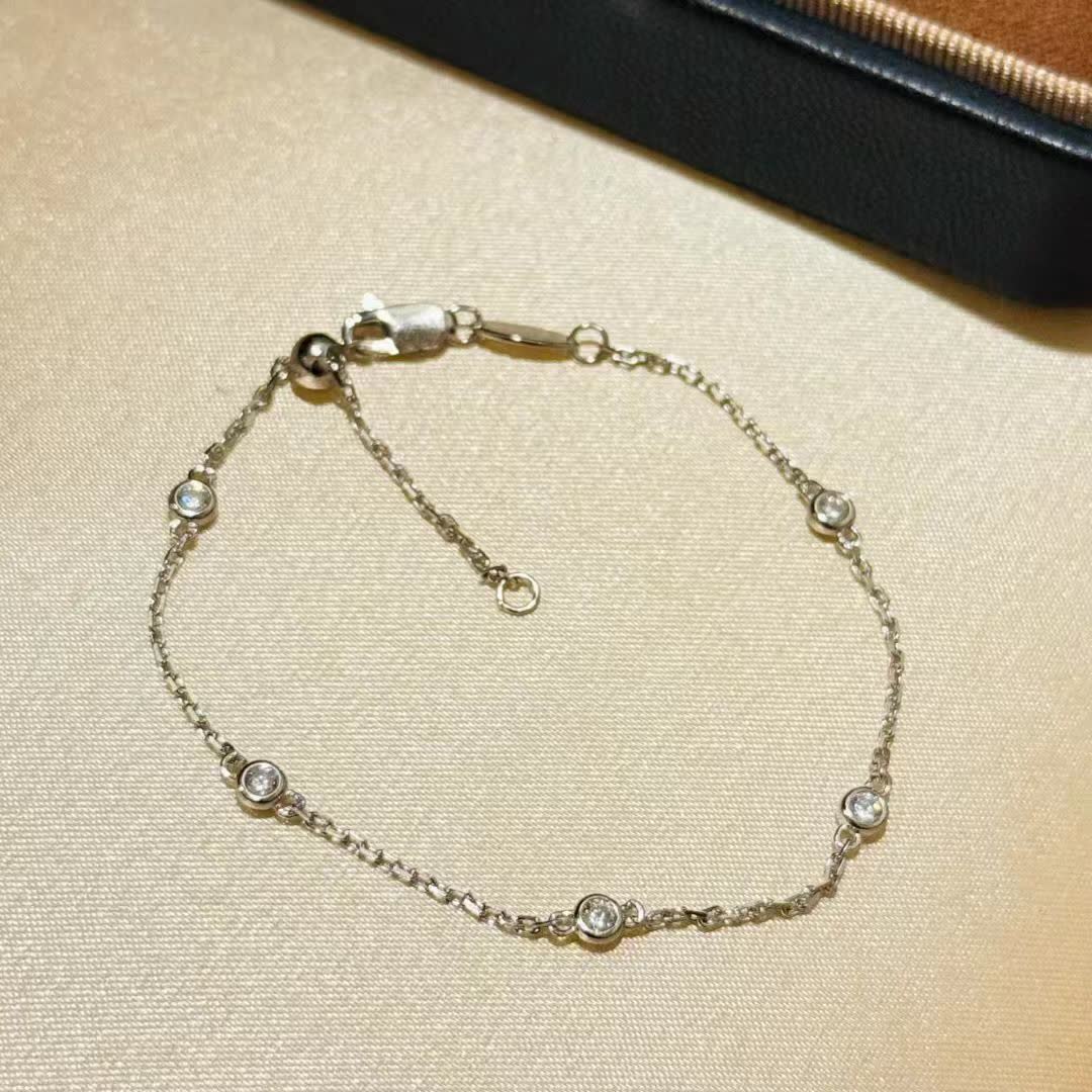 Tiffany & Co Elegant Silver Diamond Bracelet